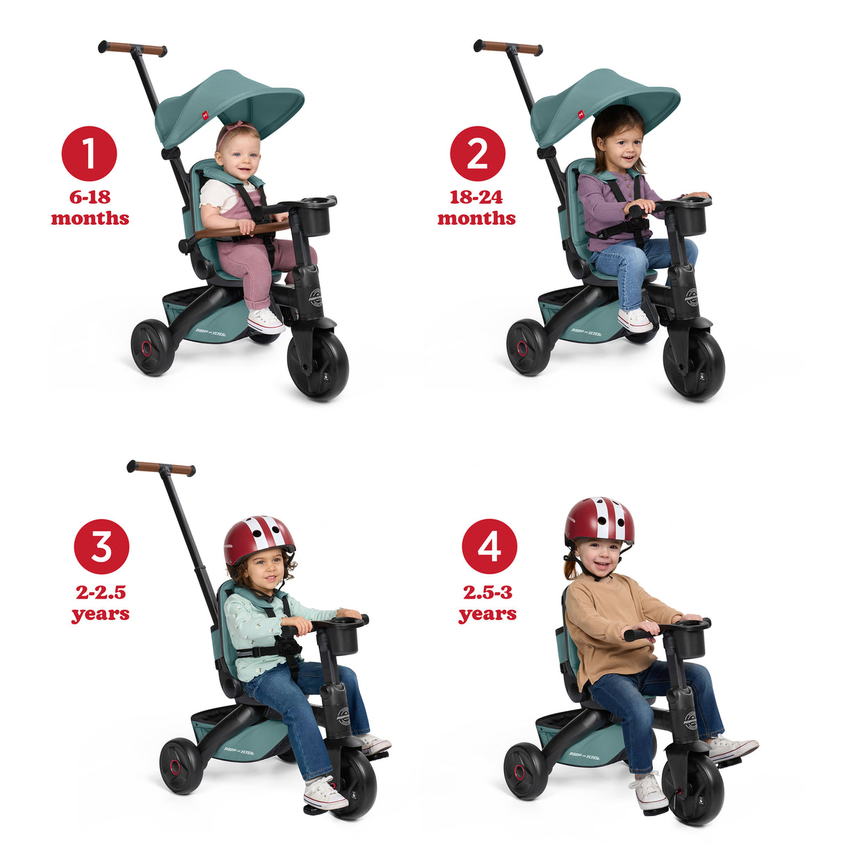 Coast Luxe Folding Stroller Trike with Travel Bag