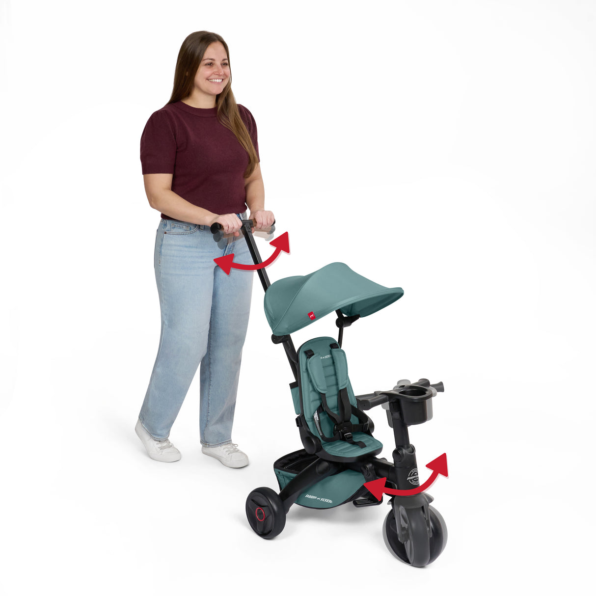 Coast Luxe Folding Stroller Trike with Travel Bag