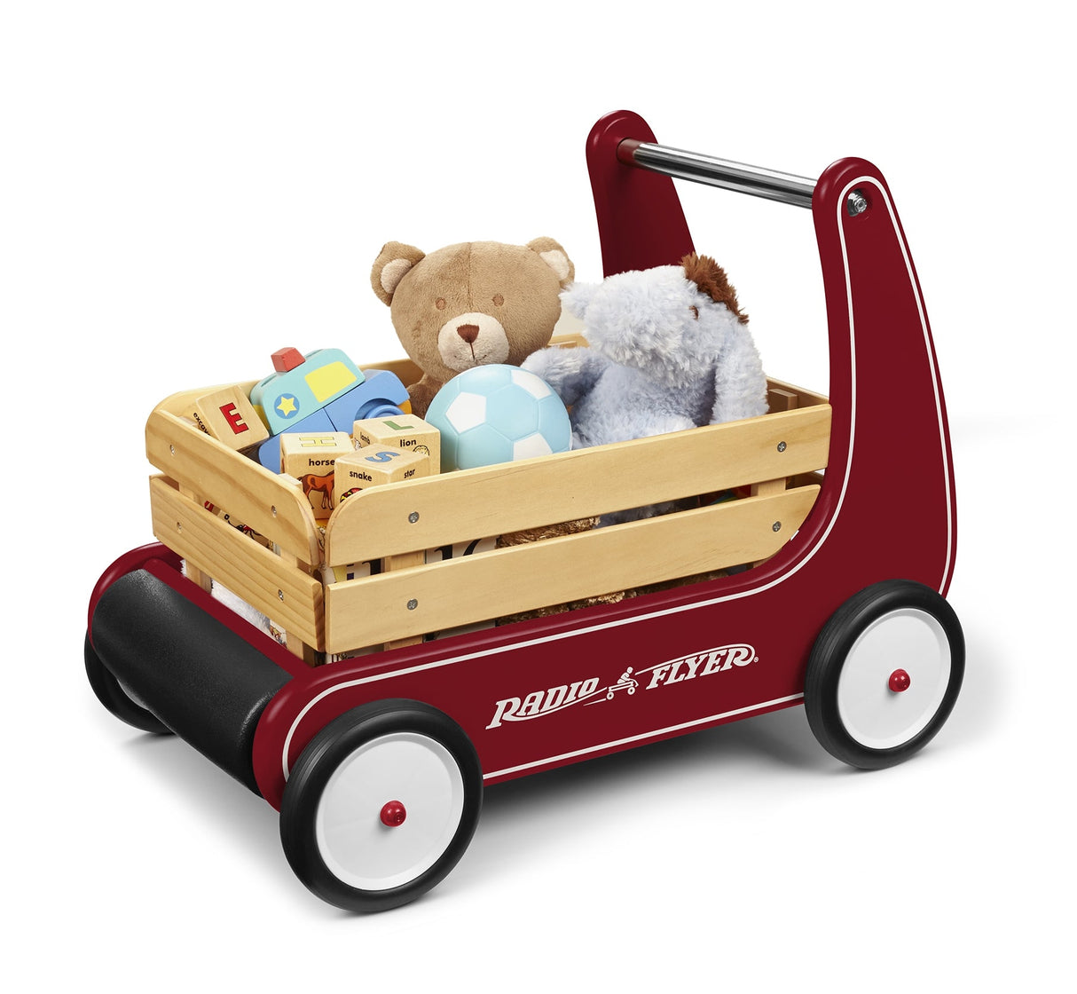 Classic Push Walker Wagon Perfect for Storing Toys