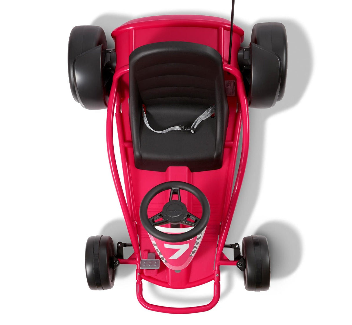 Pink Ultimate Electric Go-Kart for Kids Viewed from above
