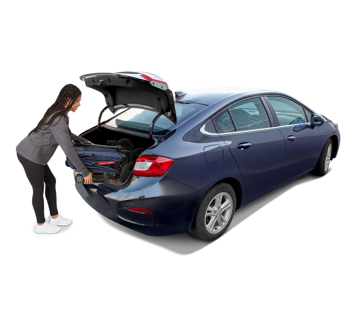 Blue Atlas Stroll 'N Wagon™ Easily Stored in Car Trunk