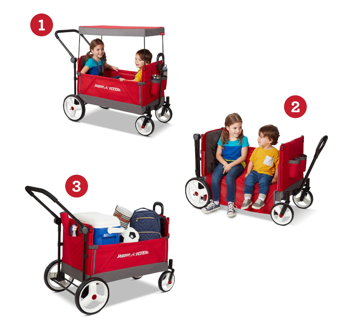 Convertible Stroll 'N Wagon™ 3 Modes: Two Seater Riding
