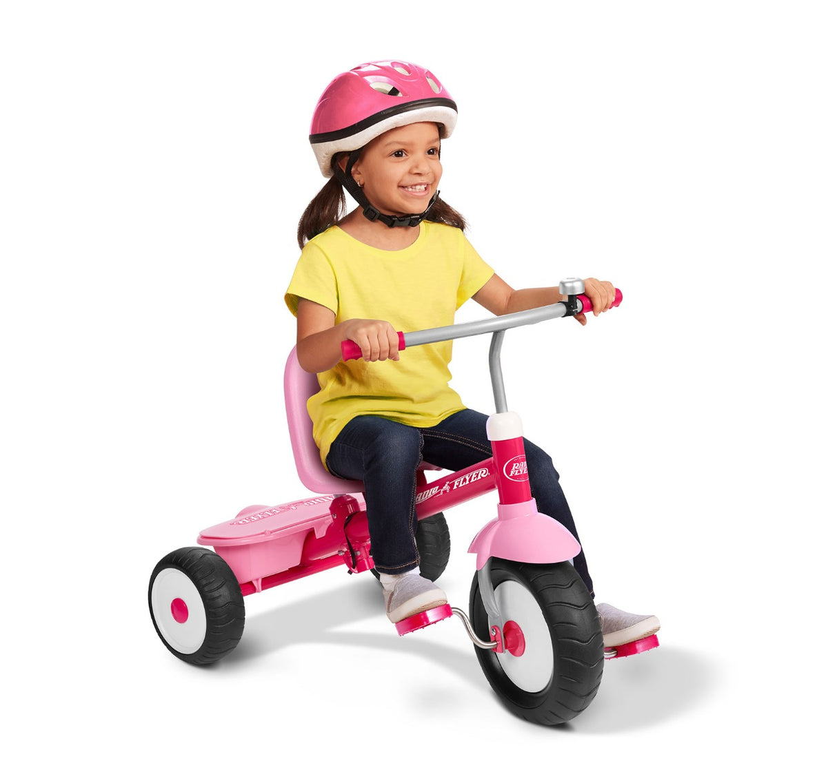 Girl Riding Deluxe Steer & Stroll Trike®