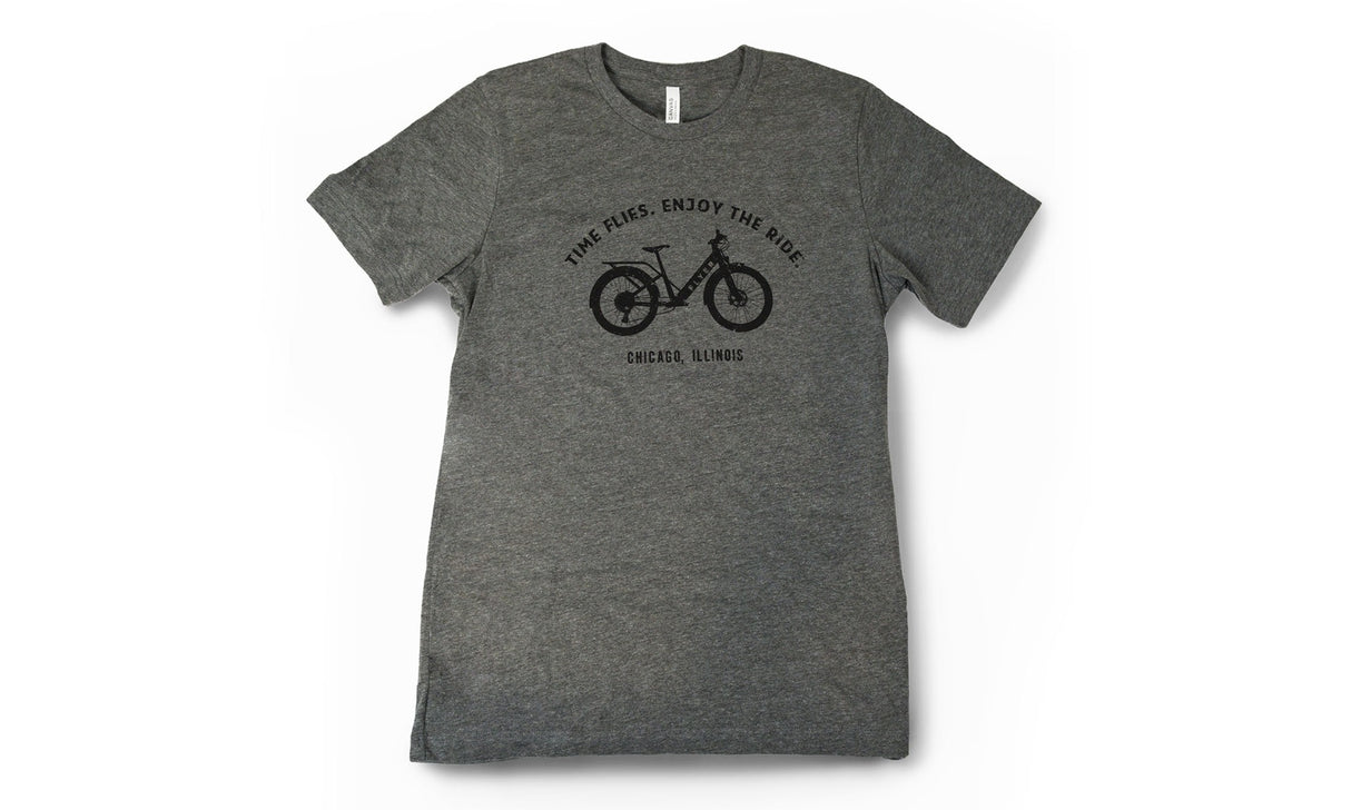 Adult Shirt Gray Flyer Bike XL