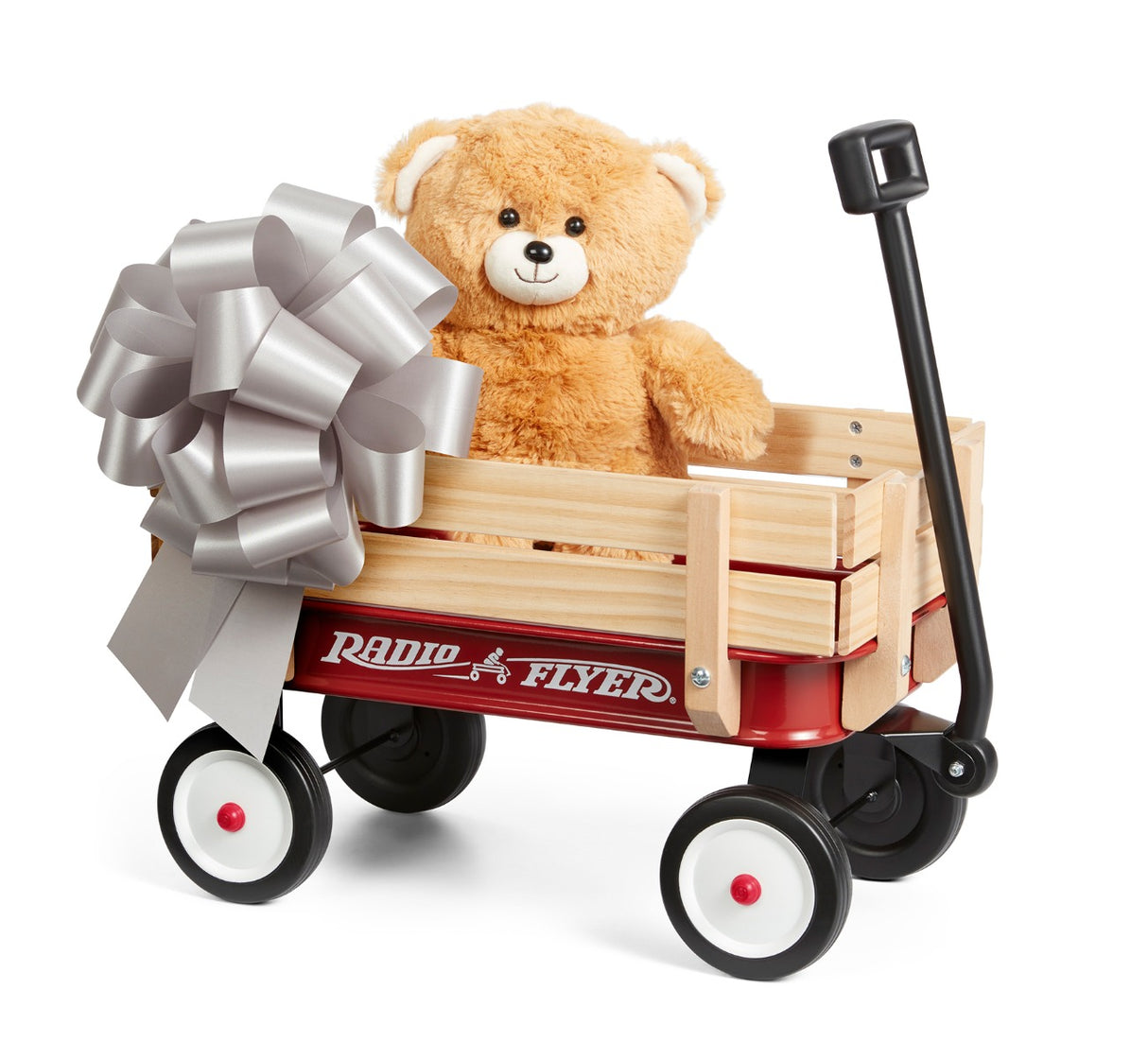 My 1st Steel & Wood Wagon with Teddy Bear with Bow