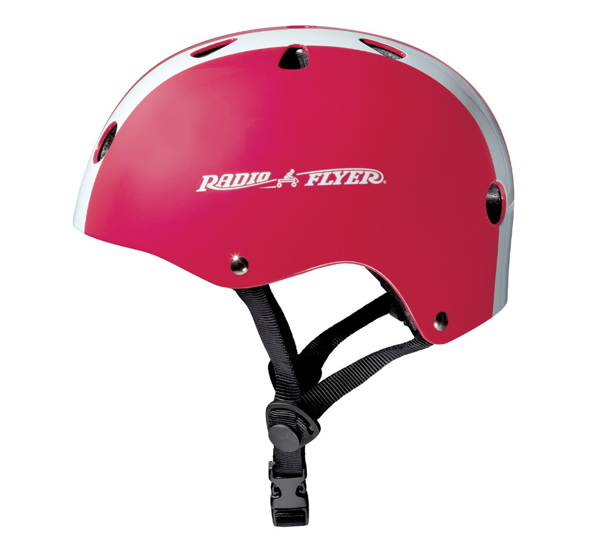 Pink Bike Helmet for Toddlers Viewed From Side