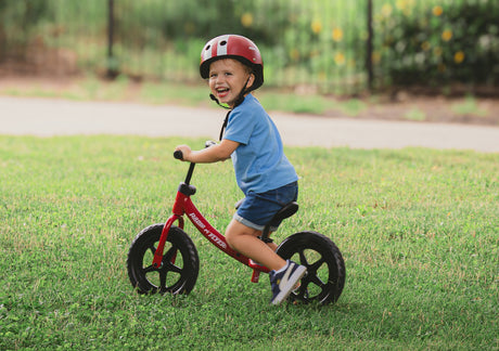 Boy riding a Radio Flyer Balance Bike