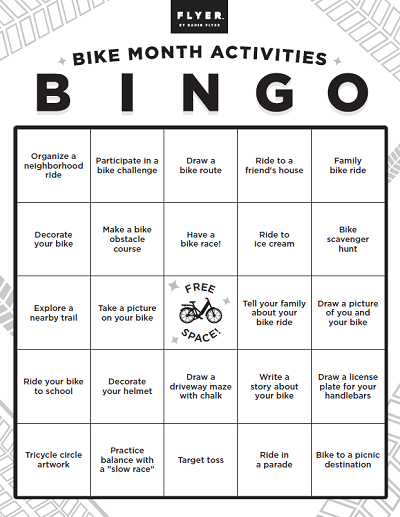 Bike Month Bingo Activities