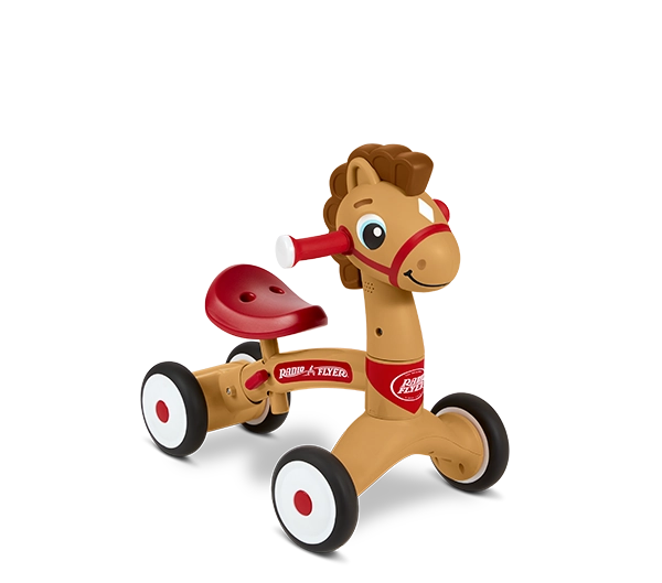 Radio Flyer Dash – Dinosauro Cavalcabile In Peluche Per Bambini Da 1 A 3 Anni, Ruote 360° E Movimento Silenzioso