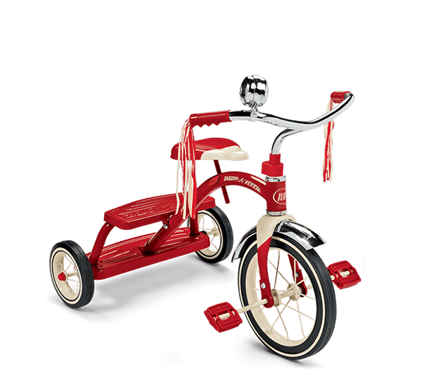 Classic Red Dual Deck Tricycle: Metal Tricycle for Kids | Radio Flyer Classic Red Dual Deck Tricycle: Metal Tricycle for Kids | Radio Flyer
