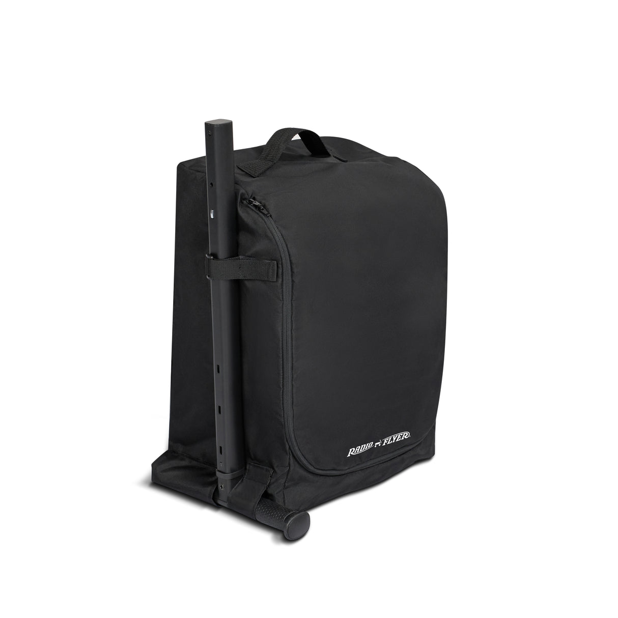 Cost Luxe Stroller Trike packed in its included travel bag with the handle in its external pocket on a white background