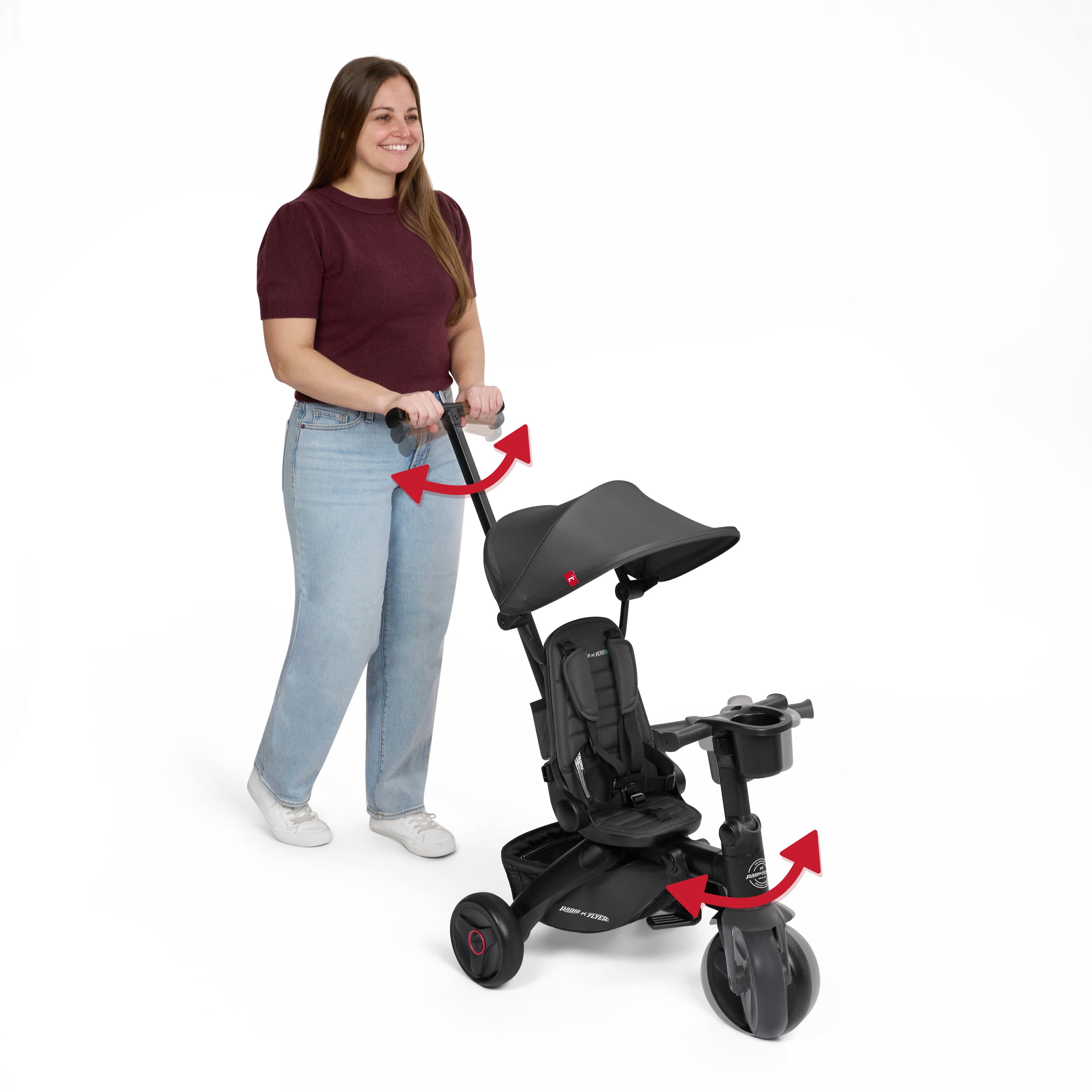 Coast Luxe Folding Stroller Trike with Travel Bag – Radio Flyer