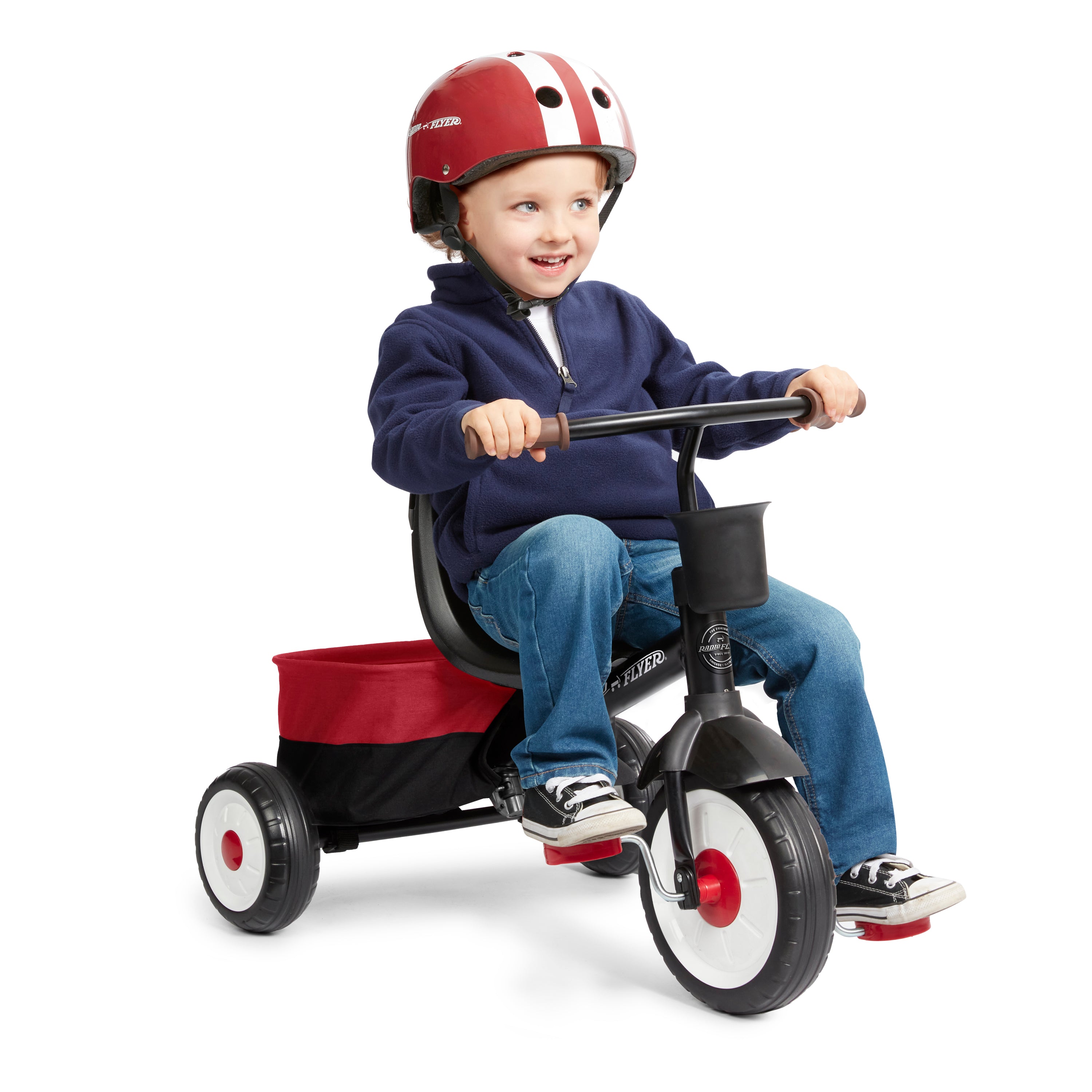 Radio Flyer City 4-in-1 Trike: Stroll 'N Trike Push Tricycle