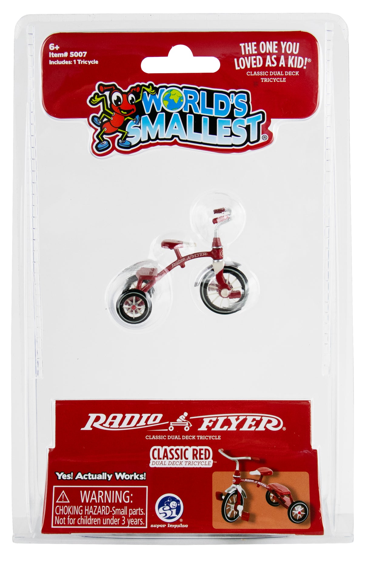 World's Smallest Classic Red Dual Deck Tricycle