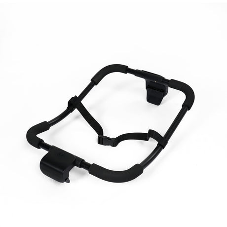 Black car seat adapter on a white background