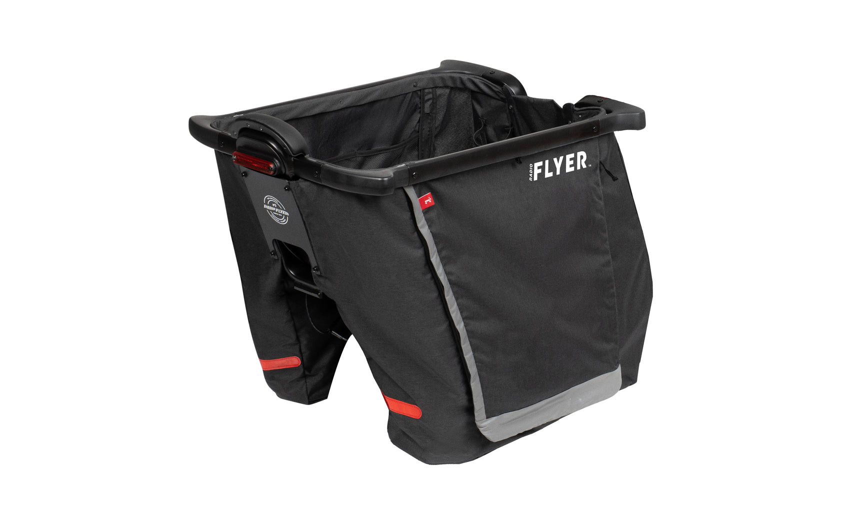 Black cargo hoop fabric liner on a white background