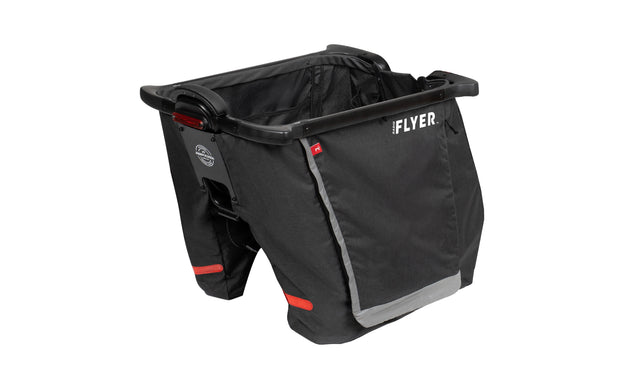 Black cargo hoop fabric liner on a white background