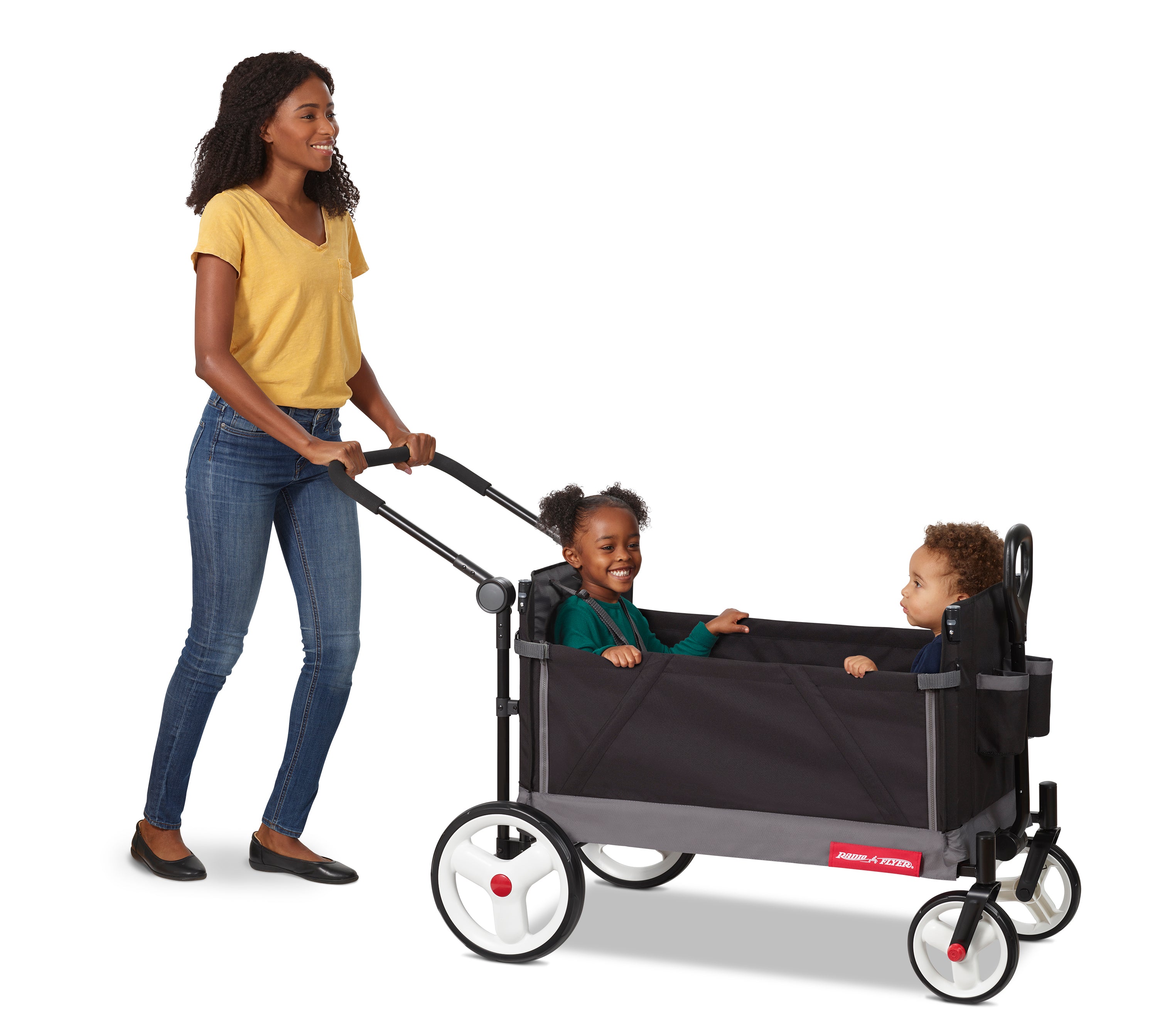 Limited Edition Push & Pull Stroll 'N Wagon - Black – Radio Flyer Limited Edition Push & Pull Stroll 'N Wagon - Black – Radio Flyer
