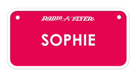 Personalized Trike Nameplate, Pink
