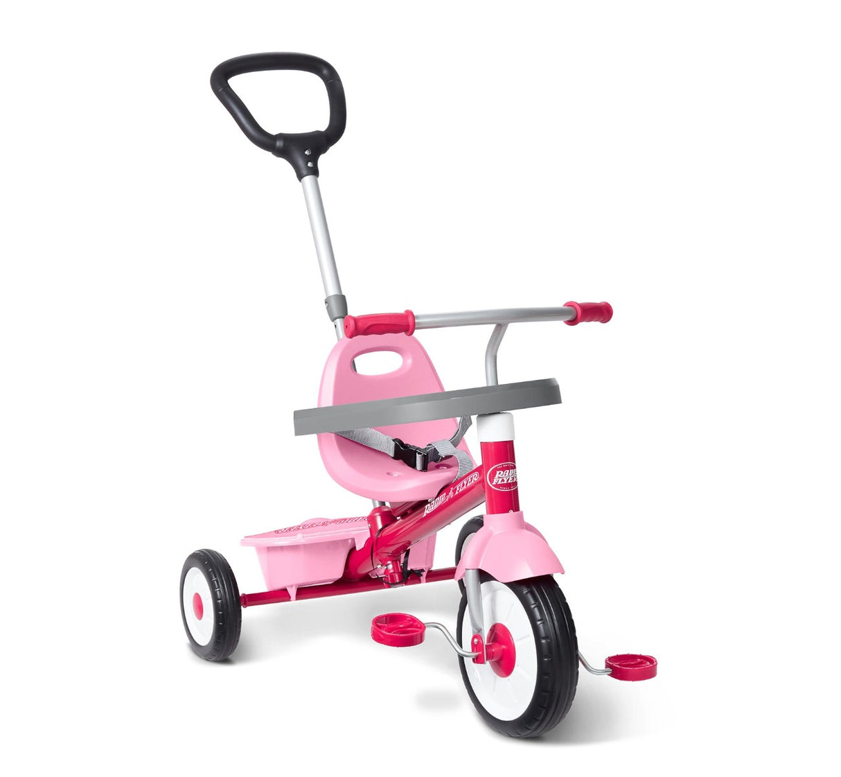 3-in-1 Stroll 'N Trike® Pink Stand Alone in Steering Strike mode
