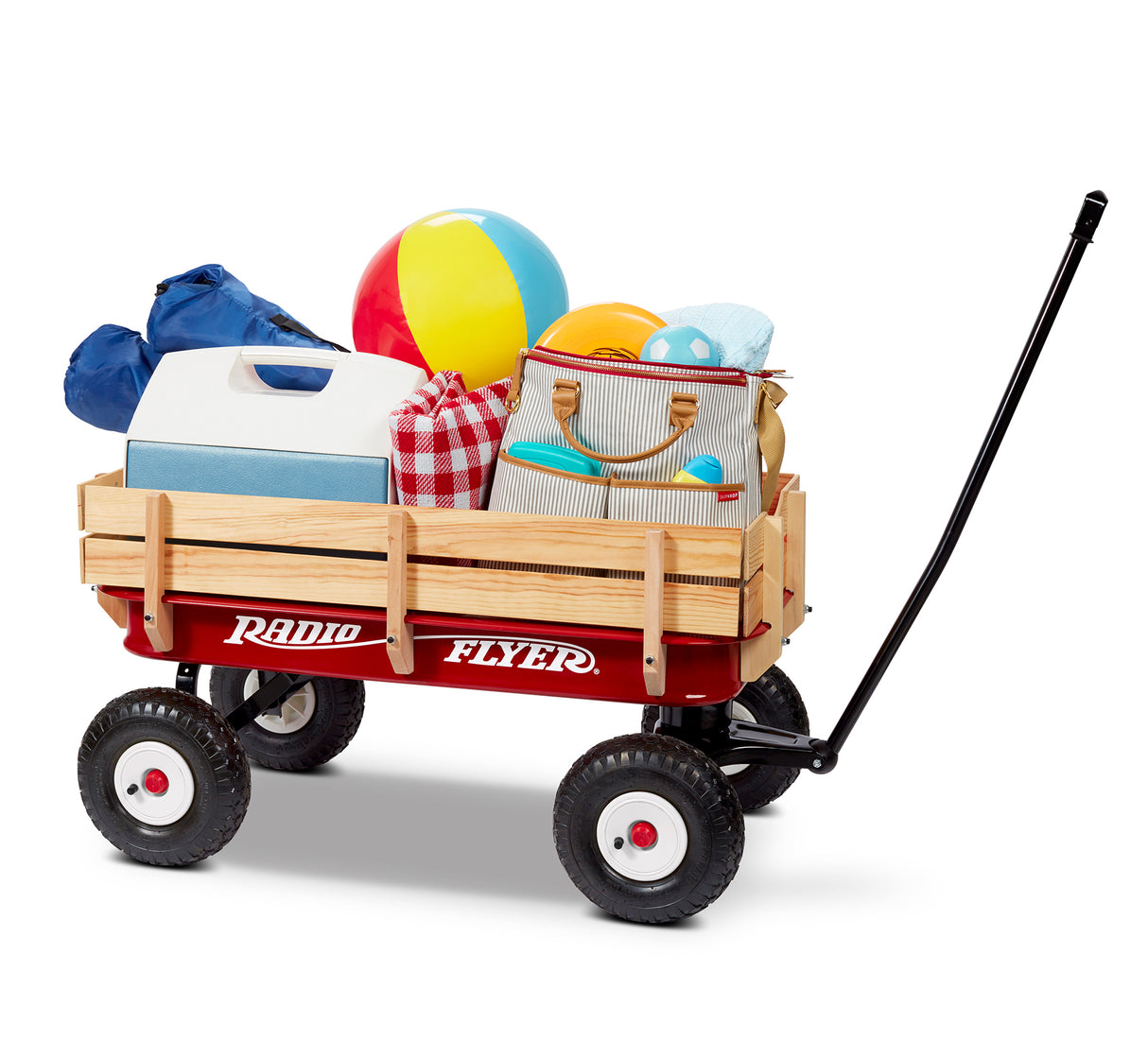 Boy & Girl Riding All-Terrain Steel & Wood Wagon