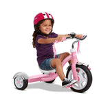 Girl riding Big Pink Classic Tricycle