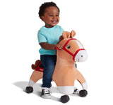 Child riding Boots Rolling Ride-On Pony
