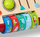 Includes interactive sensory features: Rolling Flyer Wheels