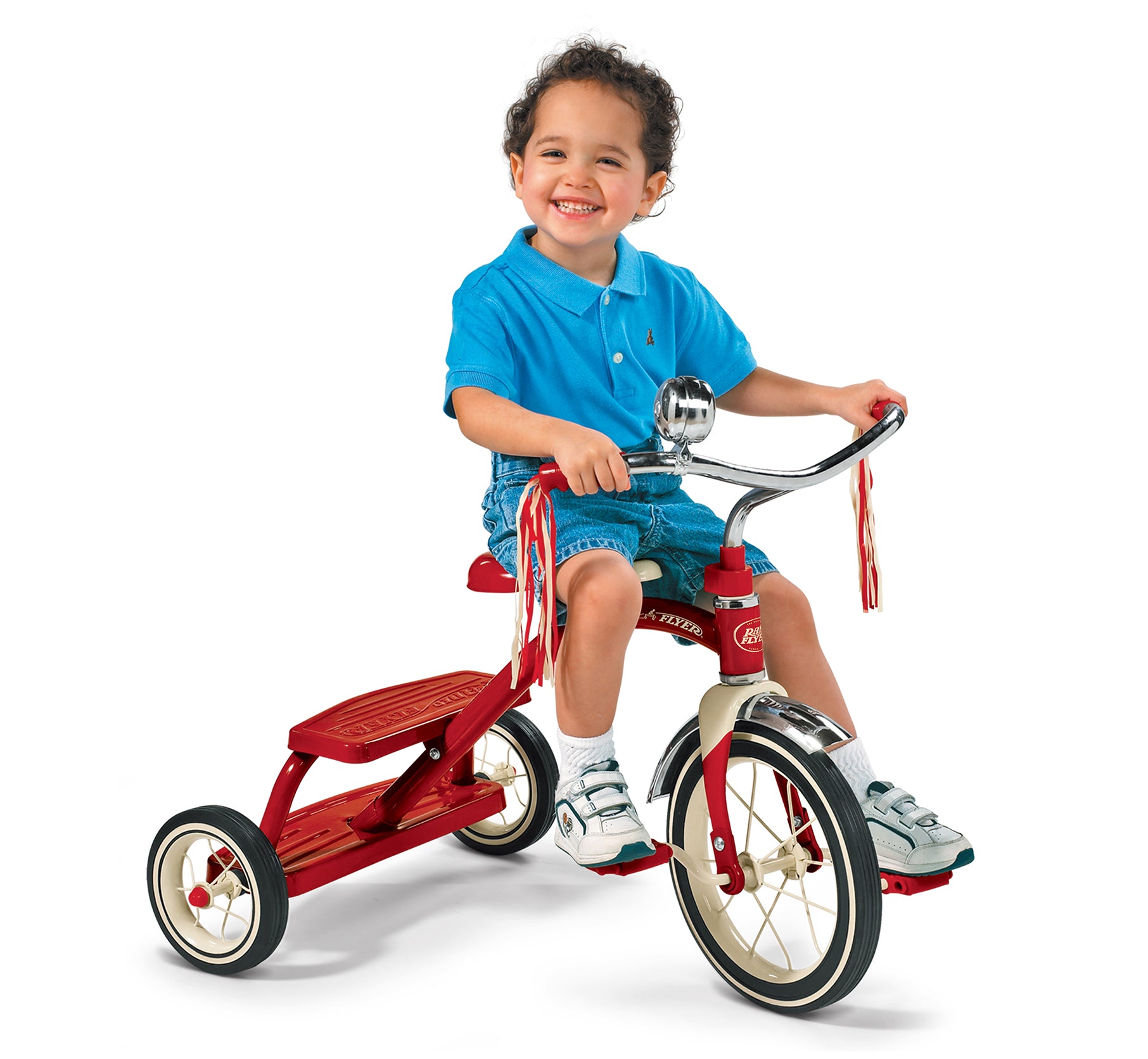 Classic Red Dual Deck Tricycle: Metal Tricycle for Kids | Radio Flyer