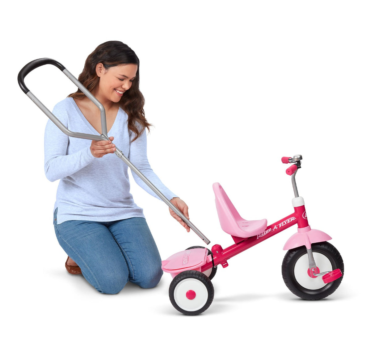 Deluxe Steer & Stroll Trike® Removable Push Handle