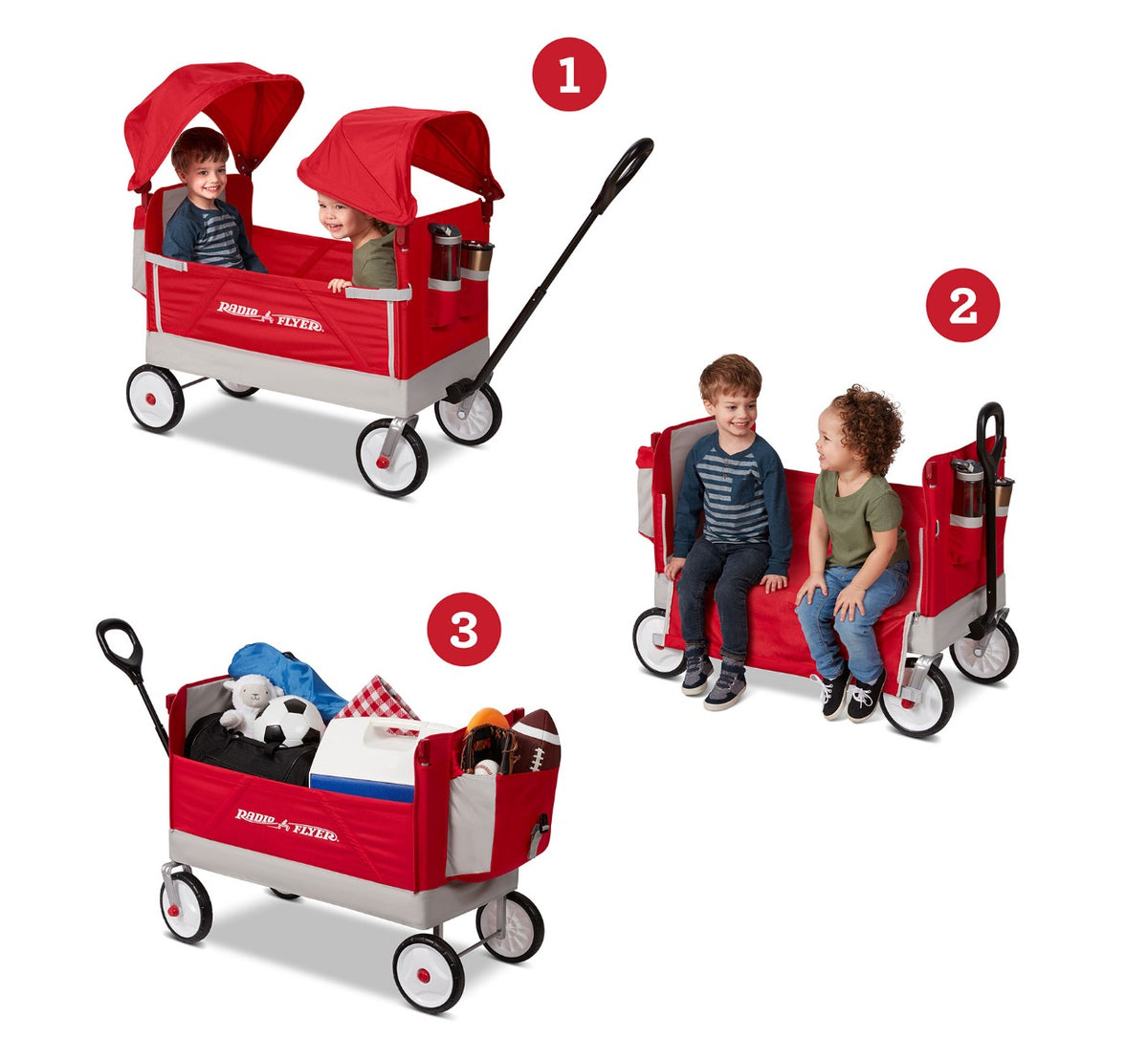 Dual Canopy Family Wagon | Radio Flyer