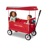 Boy & Girl Riding 3-In-1 Off-Road EZ Fold WagonÂ® With Canopy