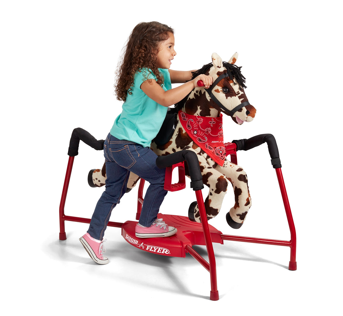 Freckles Plush Interactive Riding Horse Radio Flyer