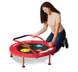 Game Time Interactive Indoor Kids' Trampoline with Lights & Sounds Folded for storage