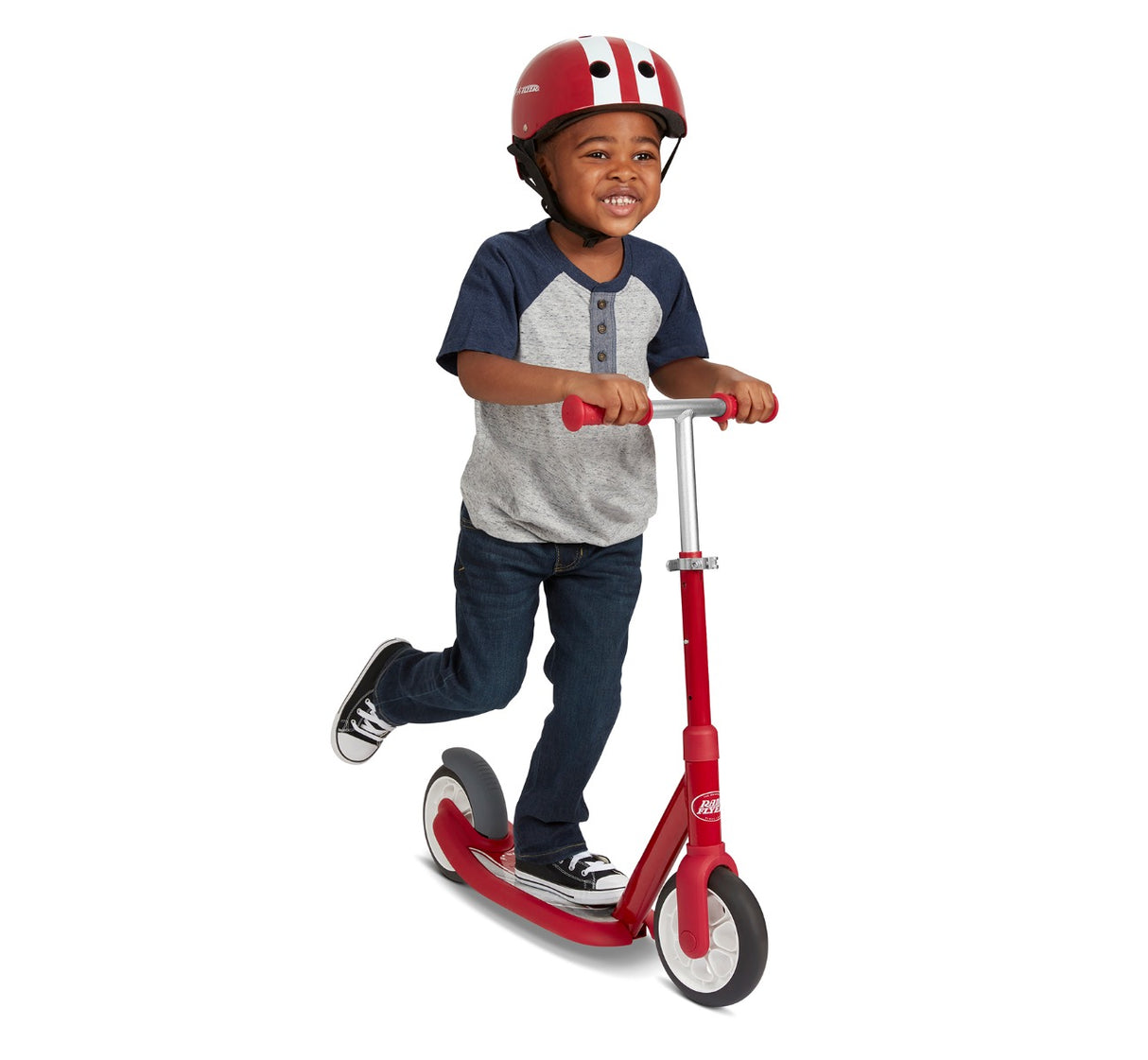 Boy riding Kick & Glide Scooter