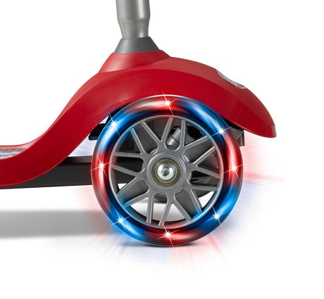 Red Lean 'N GlideÂ® With Light Up Wheels' High performance wheels light up when riding