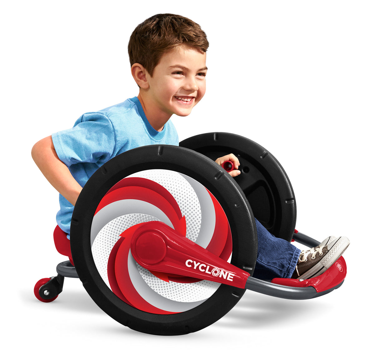 Boy riding Radio Flyer Cyclone™